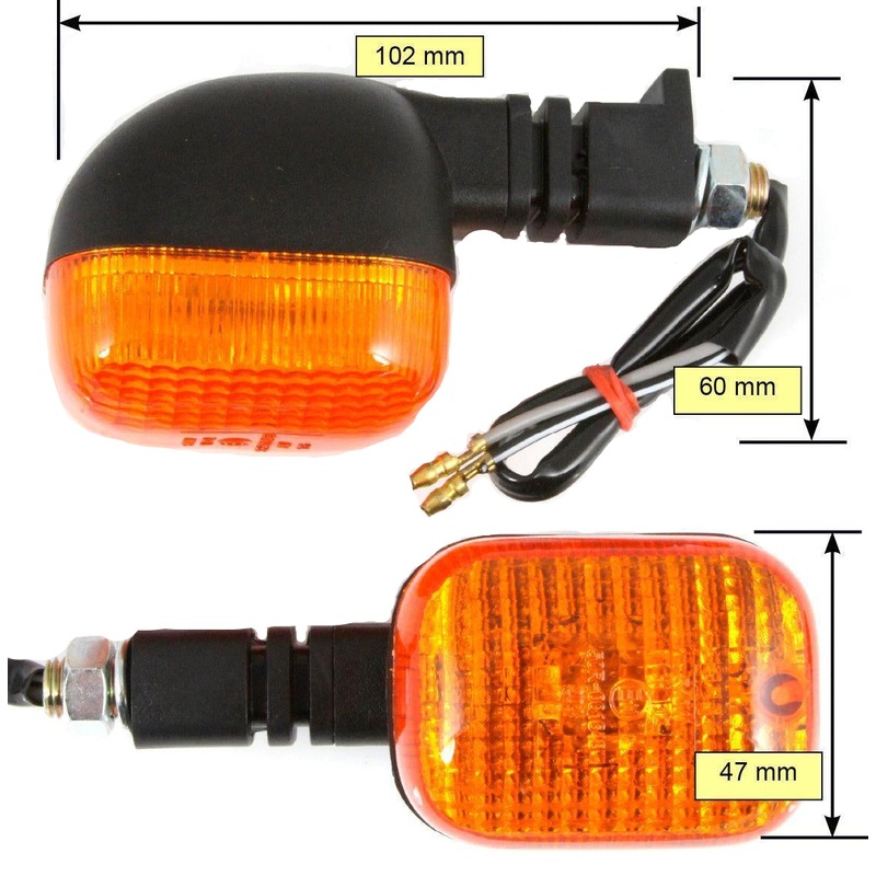 Rectangular Amber Stalk Indicators 102mm