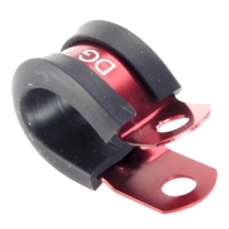 Red Aluminium P-Clip 11mm