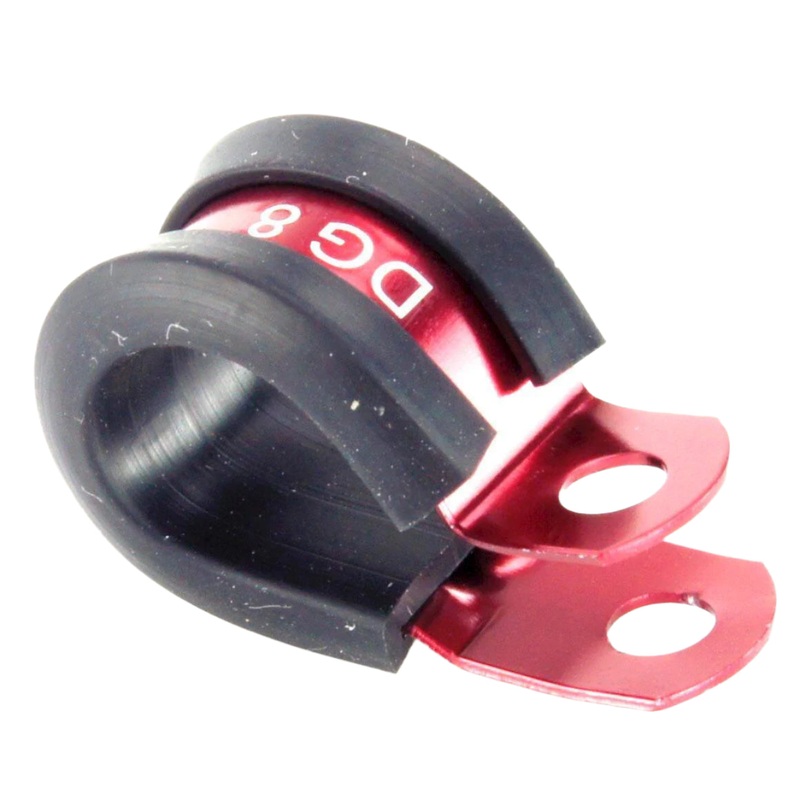 Red Aluminium P-Clip 12.5mm