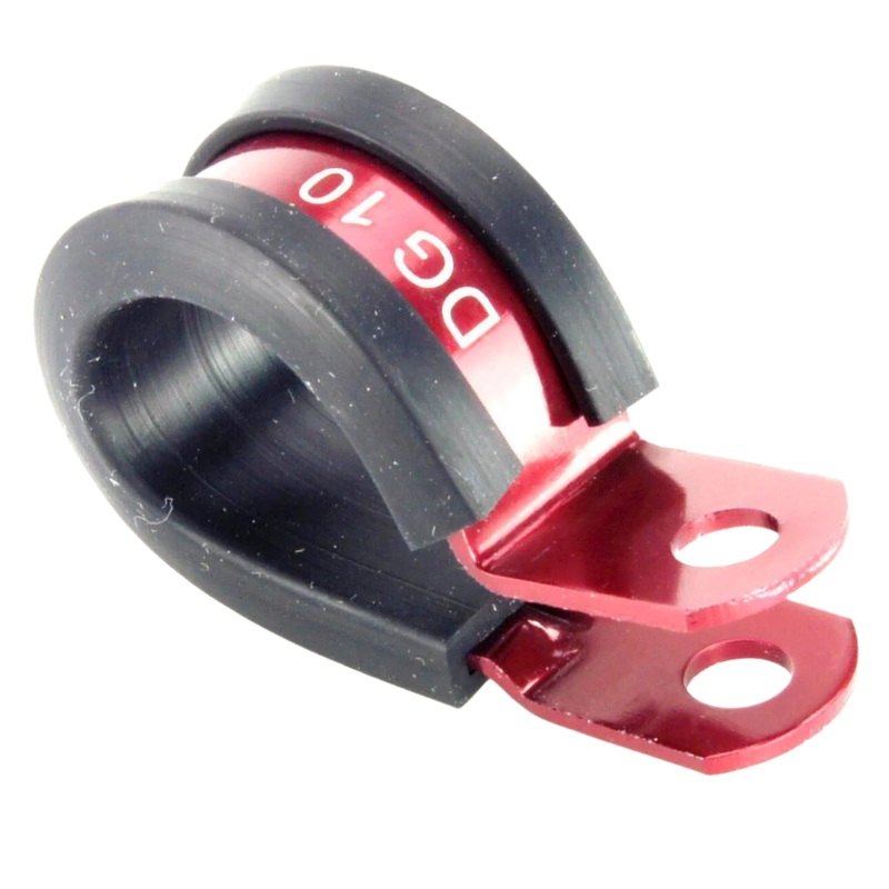 Red Aluminium P-Clip 16mm