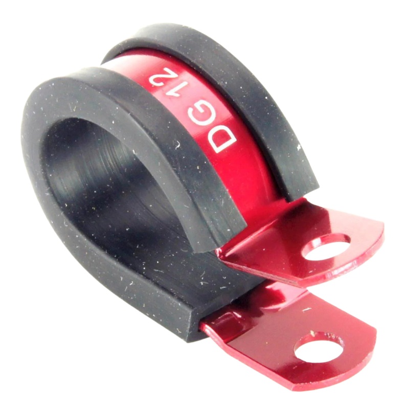 Red Aluminium P-Clip 19mm