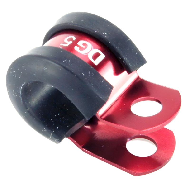 Red Aluminium P-Clip 8mm