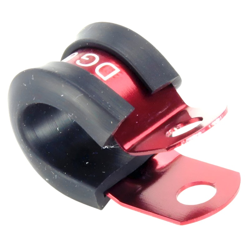 Red Aluminium P-Clip 9.5mm
