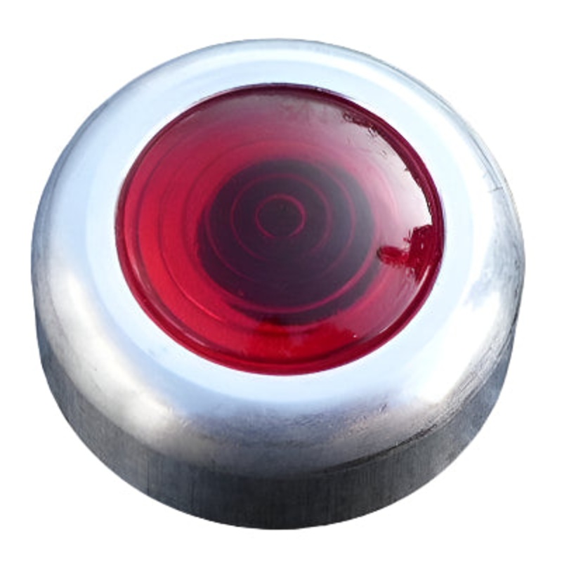 Red Warning Light Large Aluminium Bezel