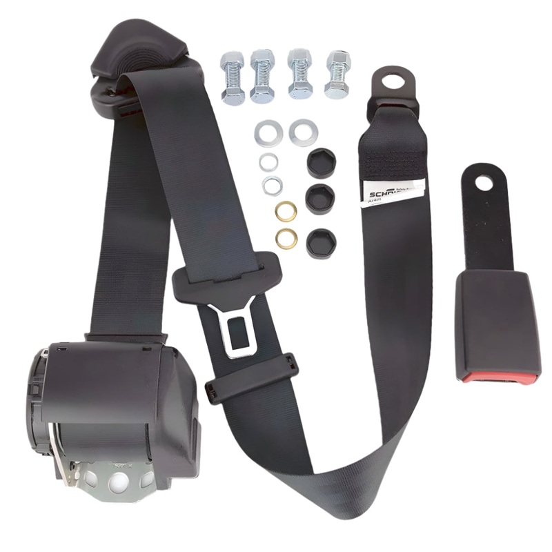 Retracting Seat Belt With 150mm Stalk
