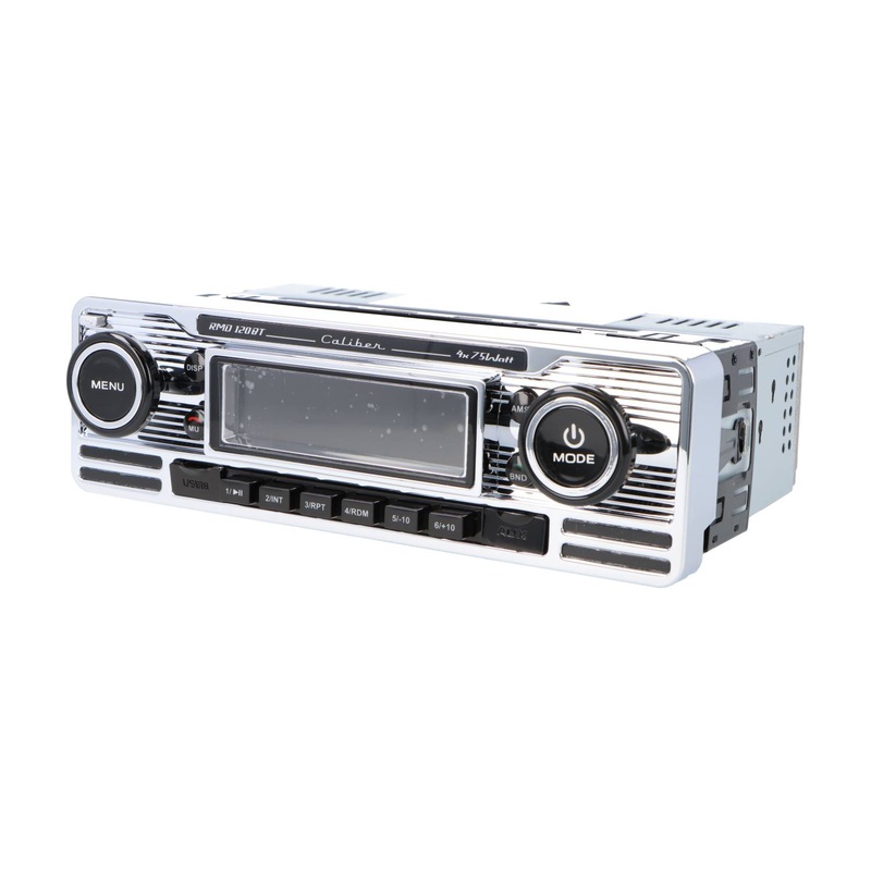 Retro Bluetooth Tuner USB SD Card  Player  Chrome Facia