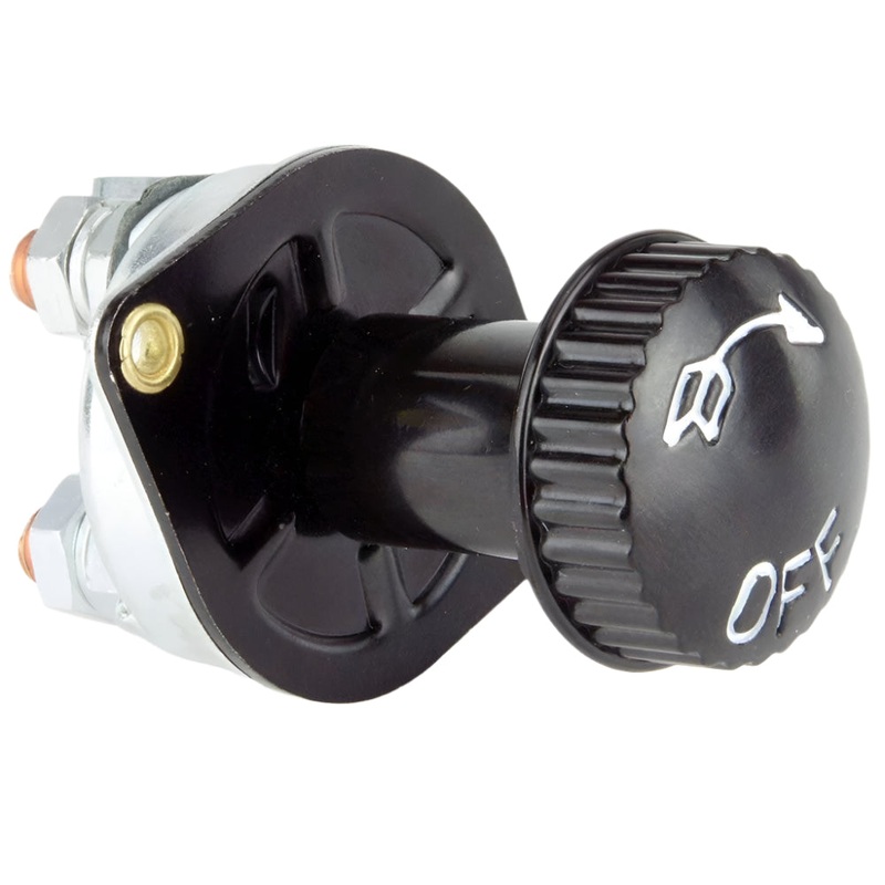 Rotary Battery Cut-Off Switch with Clock Feed.