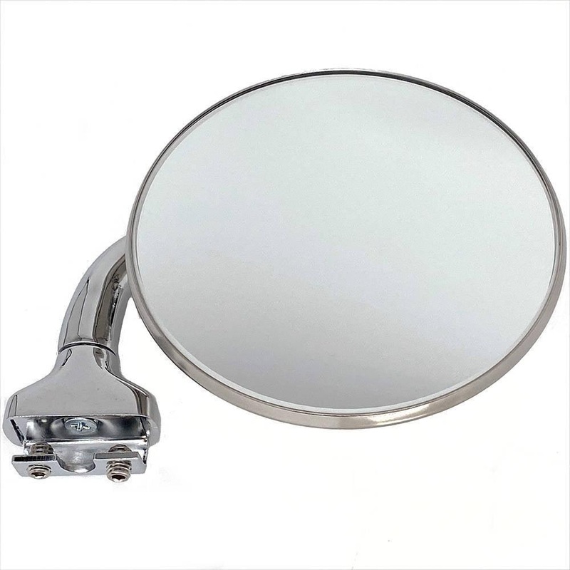 Round Clip-On Overtaking Mirror With 90 Degree Mount 102mm