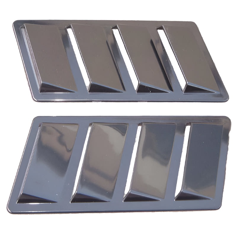 Self Adhesive Moulded ABS Side Vents Black 230mm
