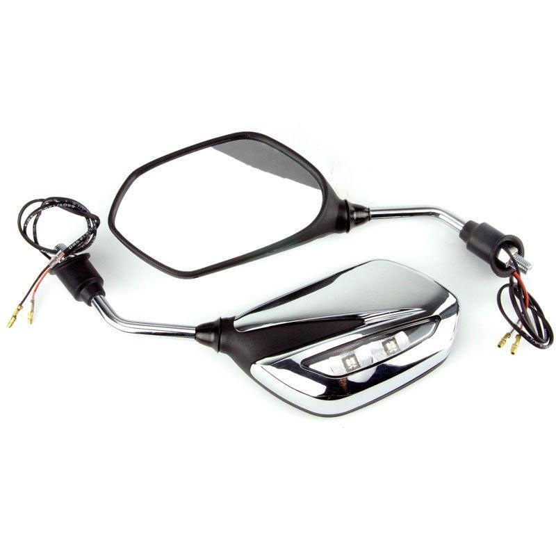 Slimline Chrome Mirror With Indicator 270mm Pair