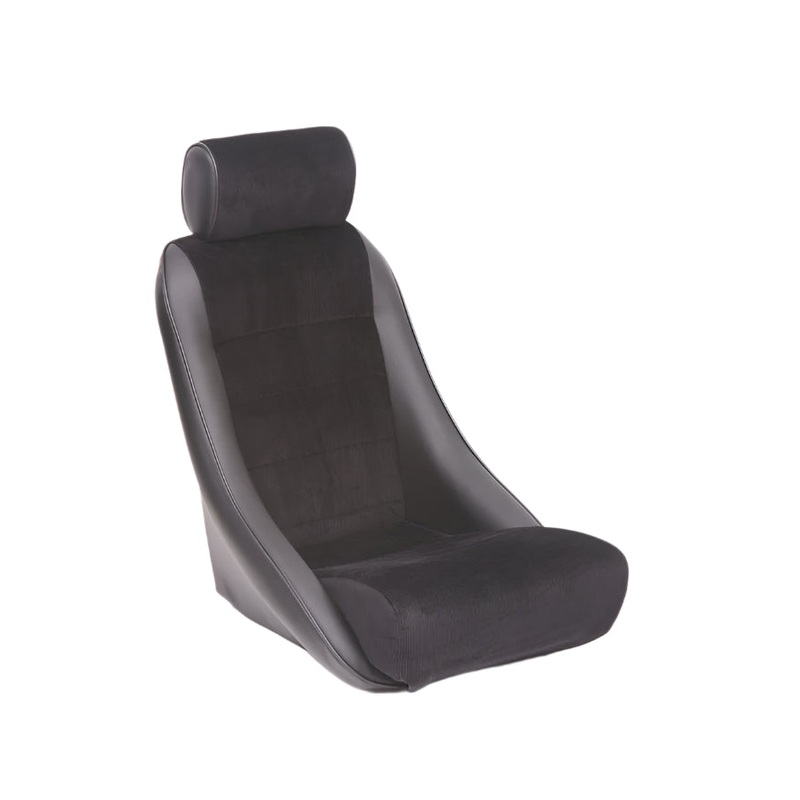 Cobra Interlagos Classic Racing Seat Black Vinyl w/ Black Piping