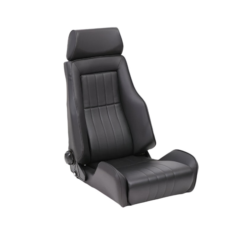Cobra Le Mans Heritage Seat Black Vinyl/ Black Piping