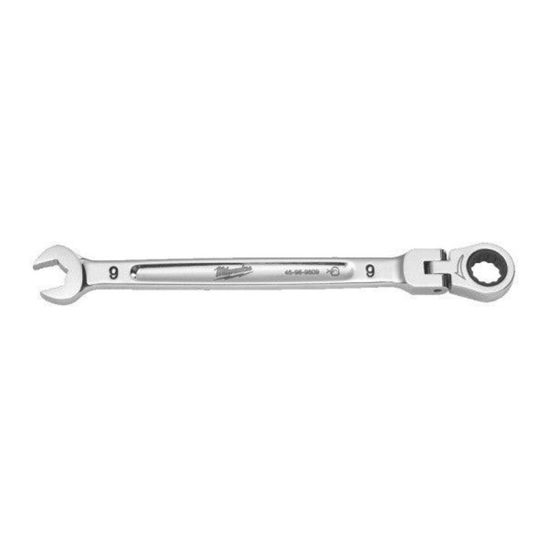 Milwaukee 9mm Max Bite Flexible Head Ratcheting Combination Spanner