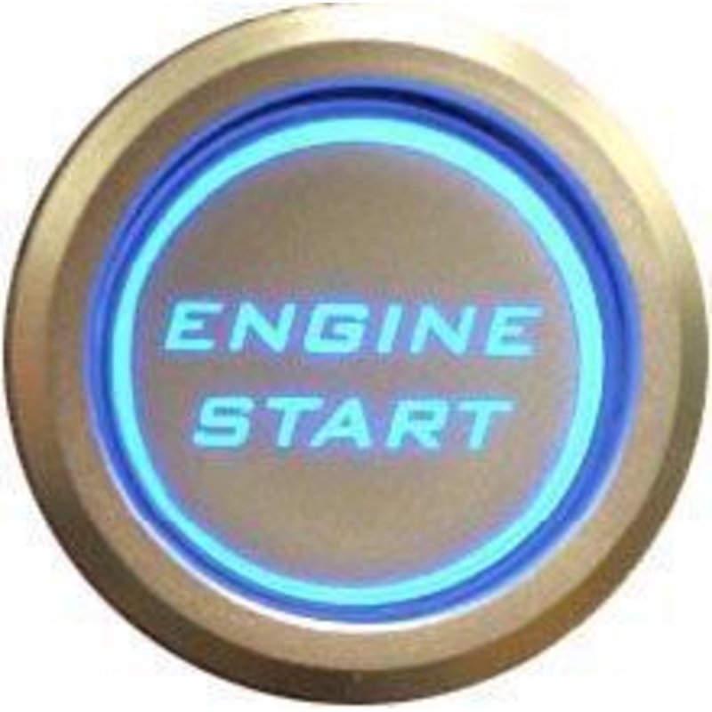 Push Button Engine Start Switch 35mm Diameter Blue