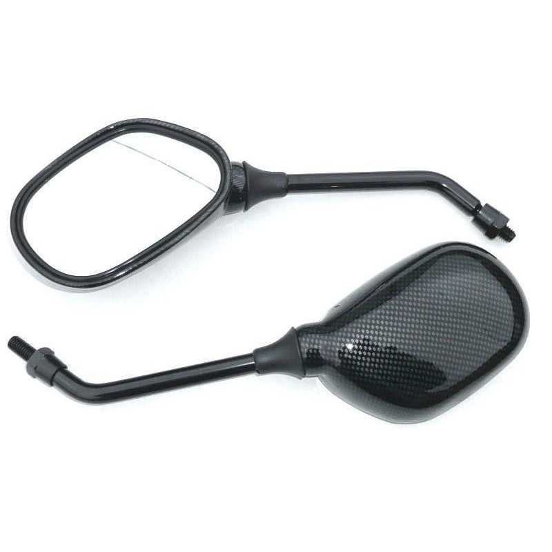 Small Carbon Effect Mirror Long Stalk 260mm