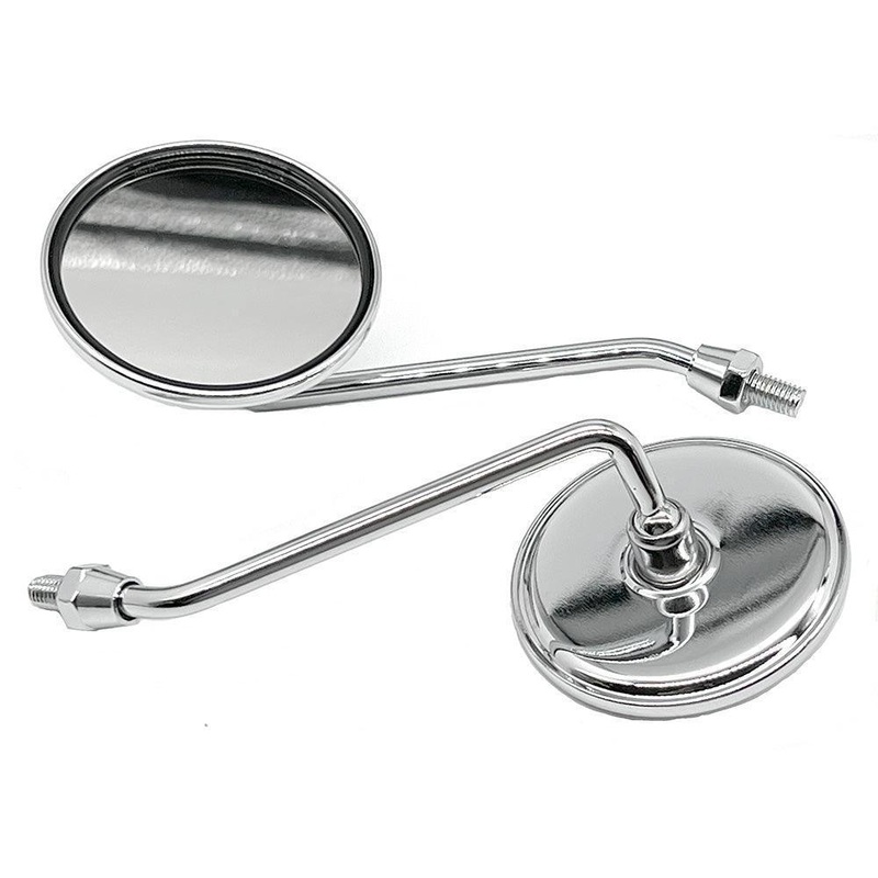 Small Round Chrome Stalk Mirror