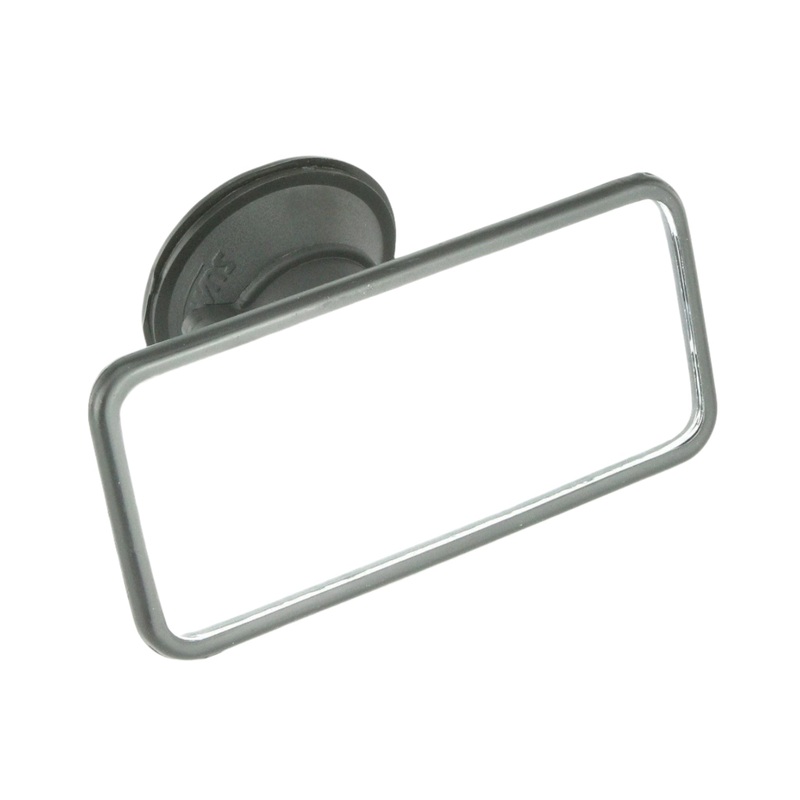 Small Suction Mount Interior Mirror Black 113mm