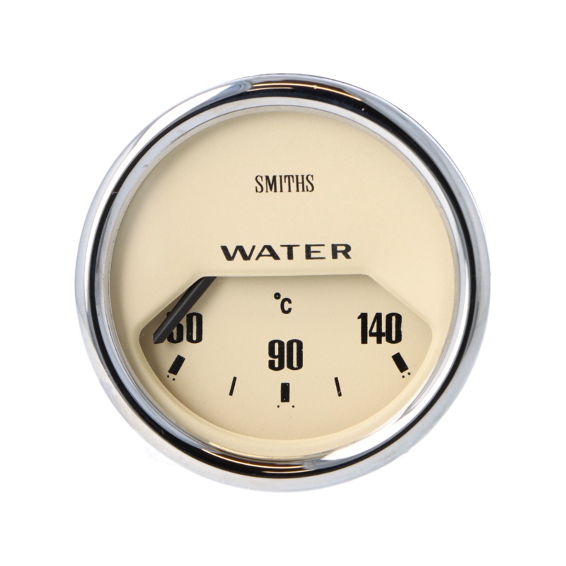 Smiths Classic Water Temperature Gauge - Magnolia Face - Chrome Bezel