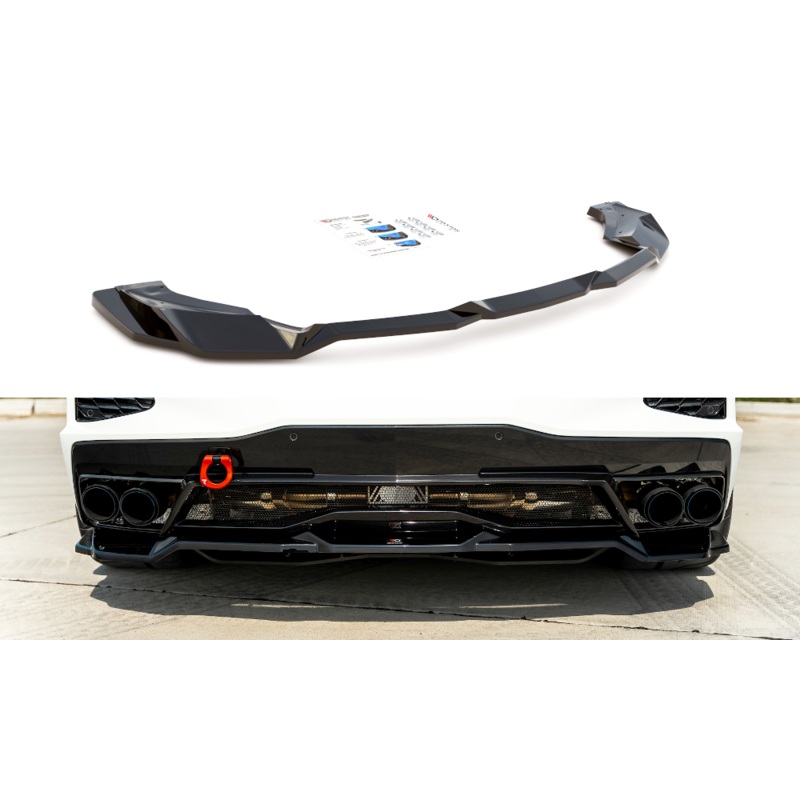 CENTRAL REAR SPLITTER CHEVROLET CORVETTE C8 GLOSS BLACK