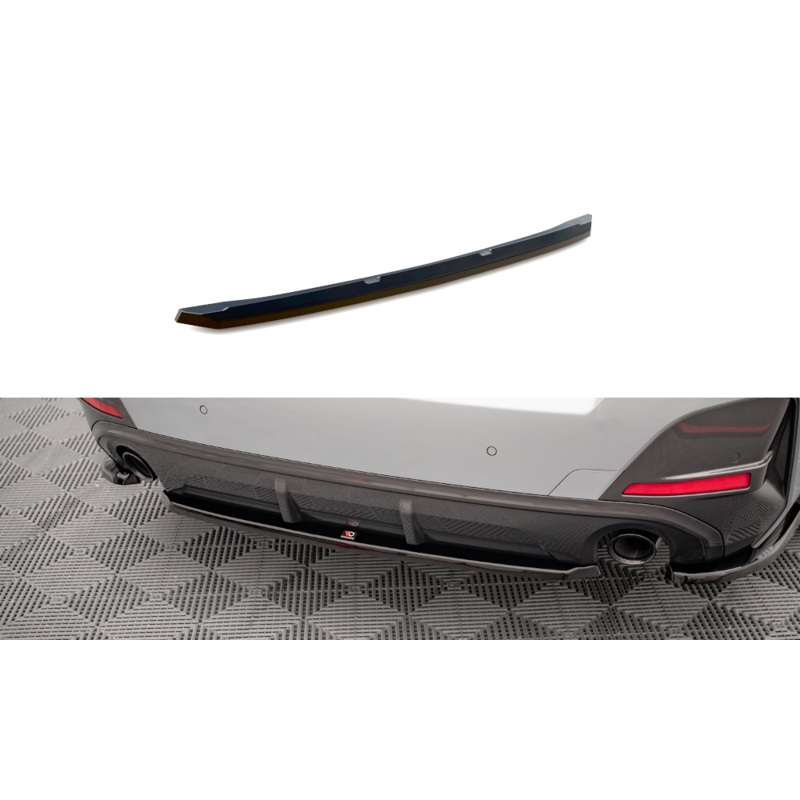 CENTRAL REAR SPLITTER FOR BMW 4 GRAN COUPE M-PACK G26 GLOSS BLACK