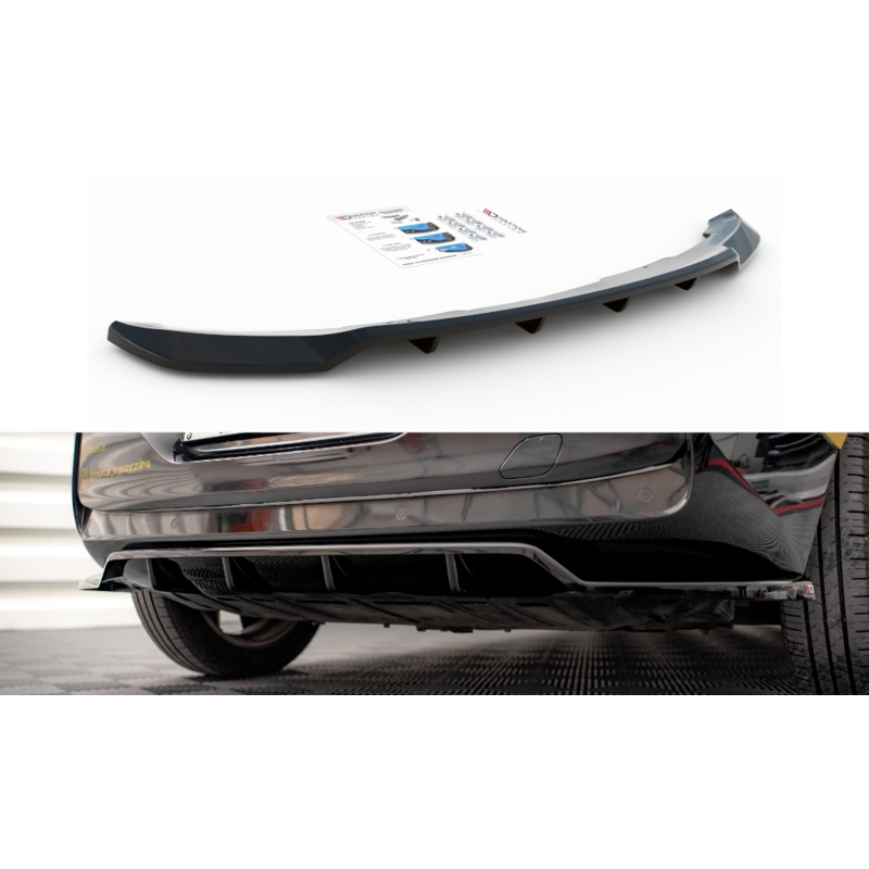 CENTRAL REAR SPLITTER (WITH VERTICAL BARS) BMW I3 MK1 FACELIFT GLOSS BLACK