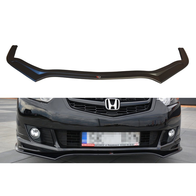 FRONT SPLITTER ACURA TSX SPECIAL EDITION CU2 FFACELIFT / HONDA ACCORD VIII TYPE-S (CU SERIES) FACELIFT GLOSS BLACK