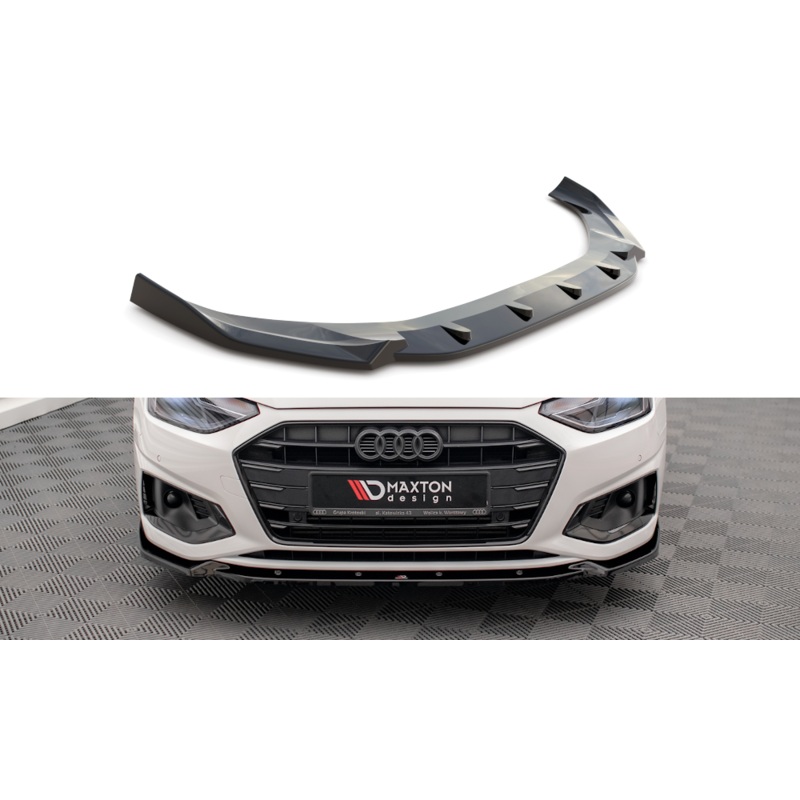 FRONT SPLITTER V.1 AUDI A4 B9 FACELIFT GLOSS BLACK