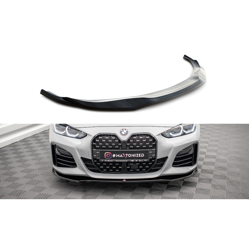 FRONT SPLITTER V.1 BMW 4 / I4 GRAN COUPE M-PACK G26 GLOSS BLACK