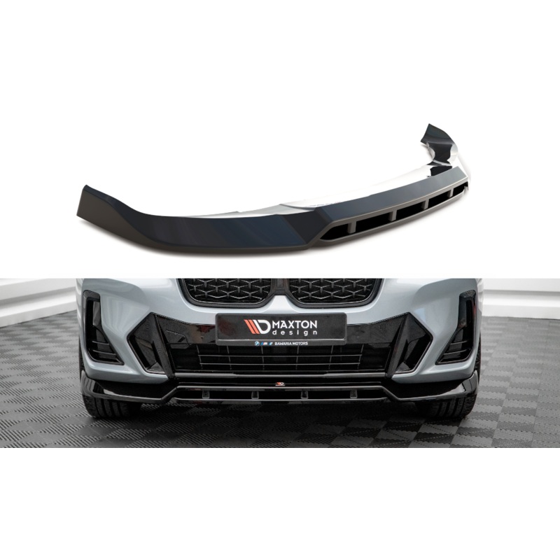 FRONT SPLITTER V.1 BMW X4 M-PACK G02 FACELIFT GLOSS BLACK