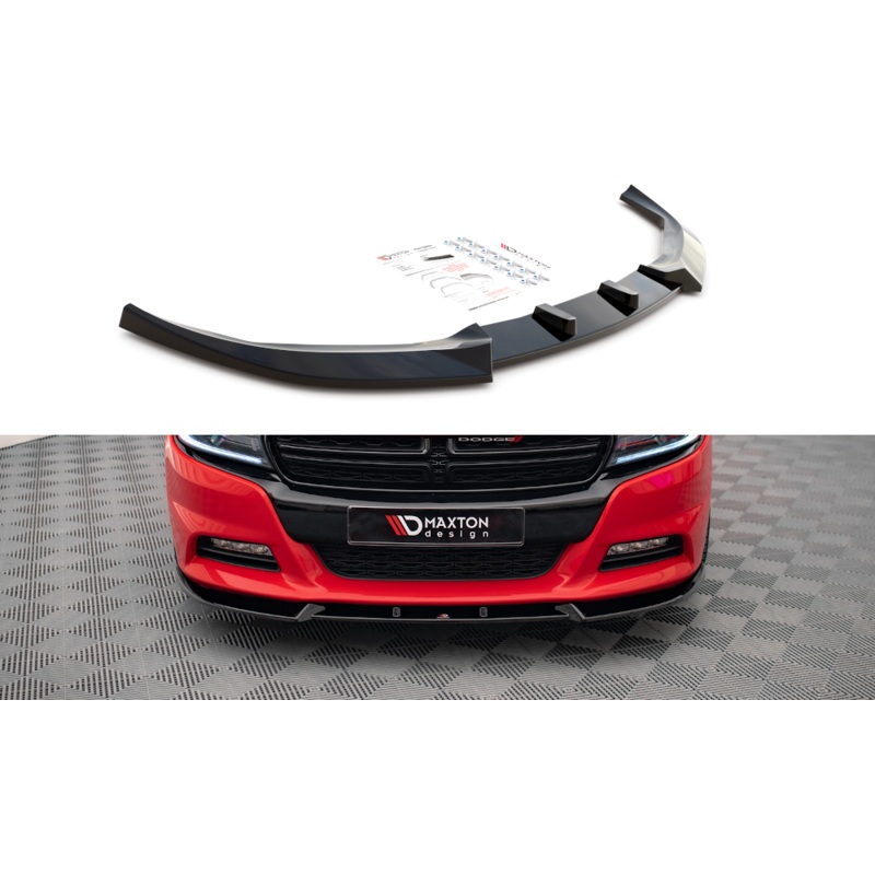 FRONT SPLITTER V.1 DODGE CHARGER RT MK7 FACELIFT GLOSS BLACK