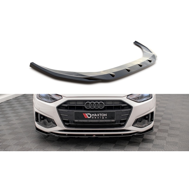 FRONT SPLITTER V.2 AUDI A4 B9 FACELIFT GLOSS BLACK
