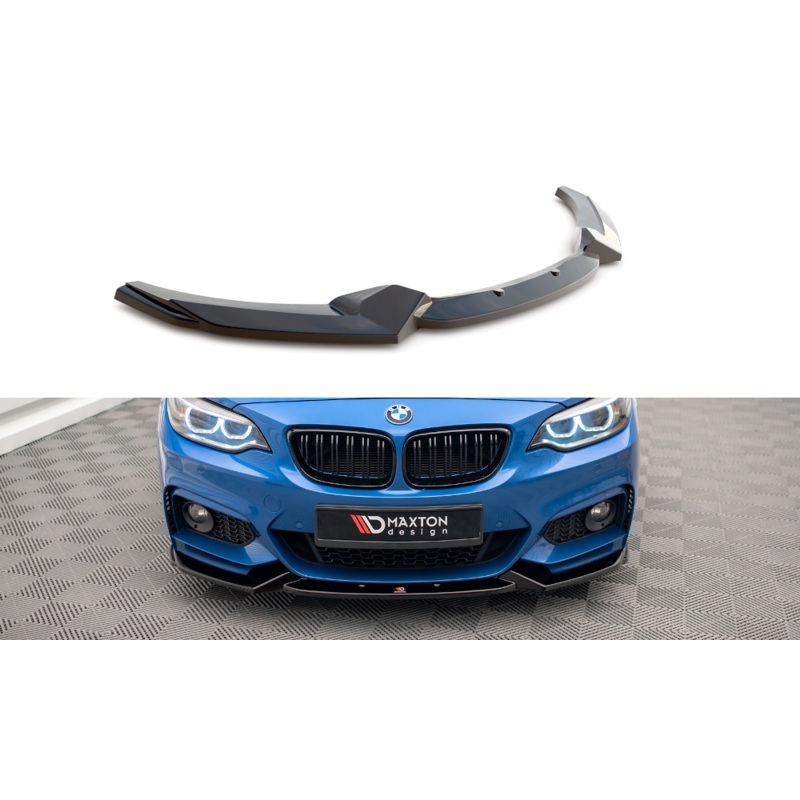 FRONT SPLITTER V.2 BMW 2 M-PACK F22 GLOSS BLACK