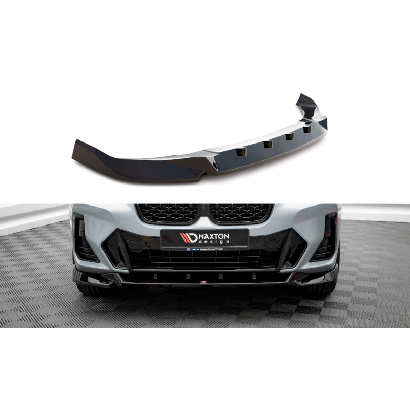 FRONT SPLITTER V.2 BMW X4 M-PACK G02 FACELIFT GLOSS BLACK