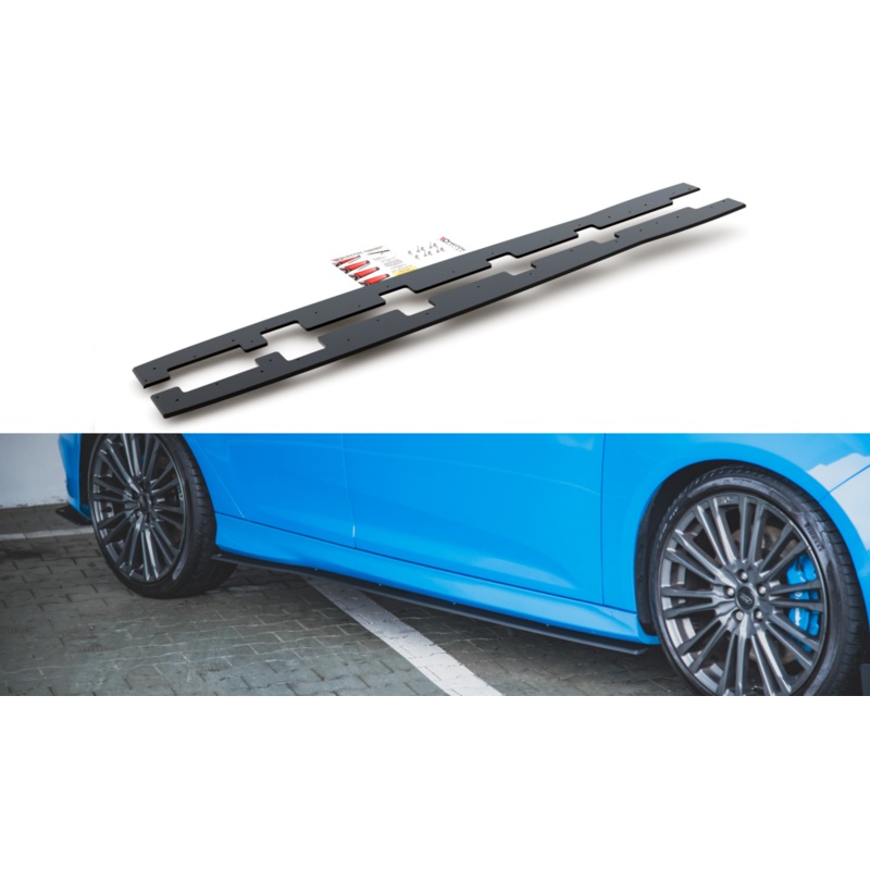 RACING DURABILITY SIDE SKIRTS DIFFUSERS FORD FOCUS RS MK3 BLACK