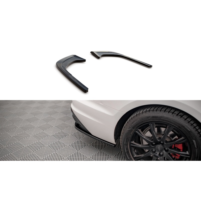 REAR SIDE SPLITTERS AUDI A4 B9 FACELIFT GLOSS BLACK