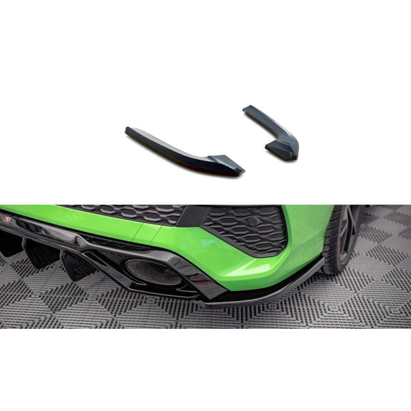 REAR SIDE SPLITTERS AUDI RS3 SEDAN 8Y GLOSS BLACK
