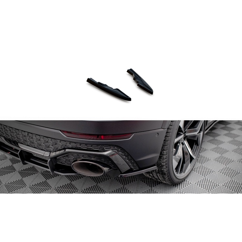 REAR SIDE SPLITTERS AUDI RSQ8 MK1 GLOSS BLACK