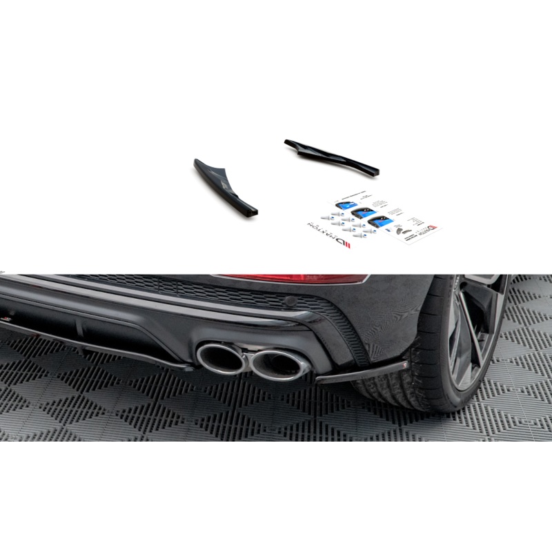 REAR SIDE SPLITTERS AUDI SQ8 MK1 GLOSS BLACK