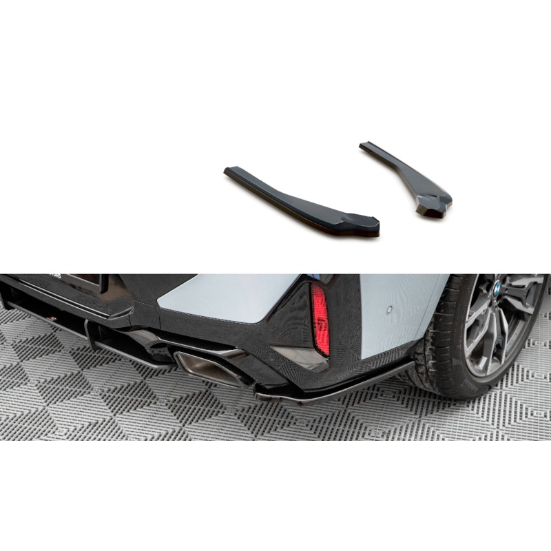 REAR SIDE SPLITTERS BMW X4 M-PACK G02 FACELIFT GLOSS BLACK