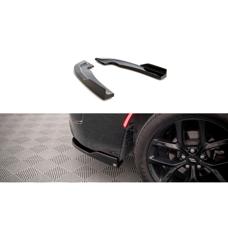 REAR SIDE SPLITTERS DODGE CHARGER SRT MK7 FACELIFT GLOSS BLACK