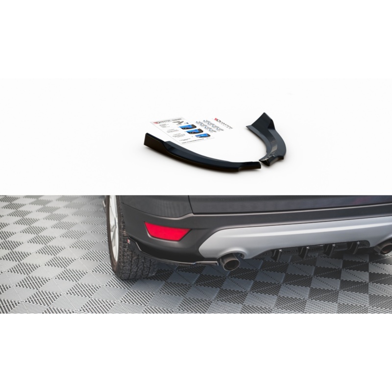 REAR SIDE SPLITTERS FORD ESCAPE MK3 GLOSS BLACK