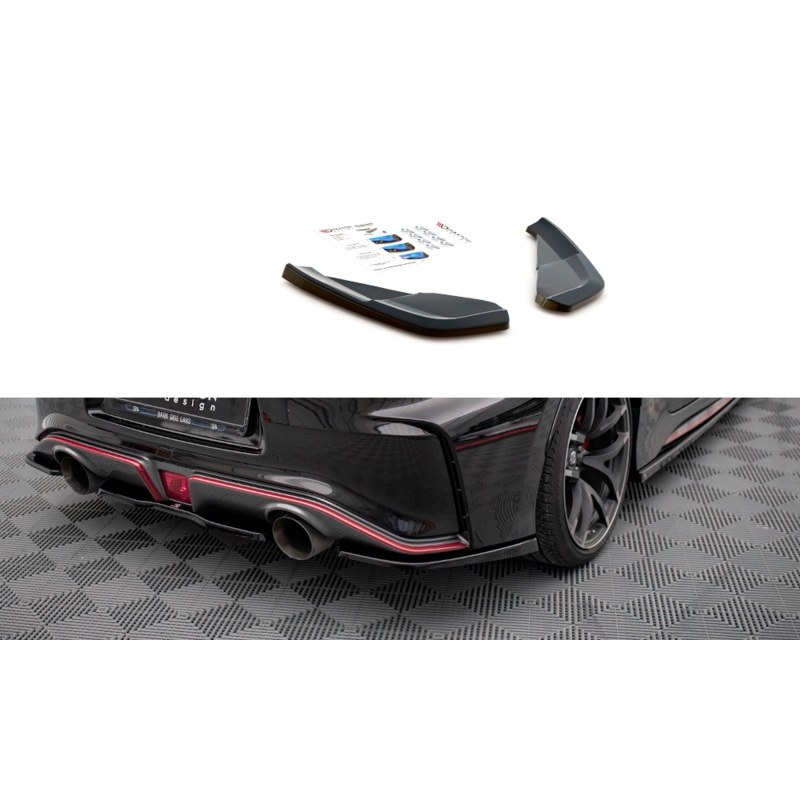 REAR SIDE SPLITTERS NISSAN 370Z NISMO FACELIFT GLOSS BLACK