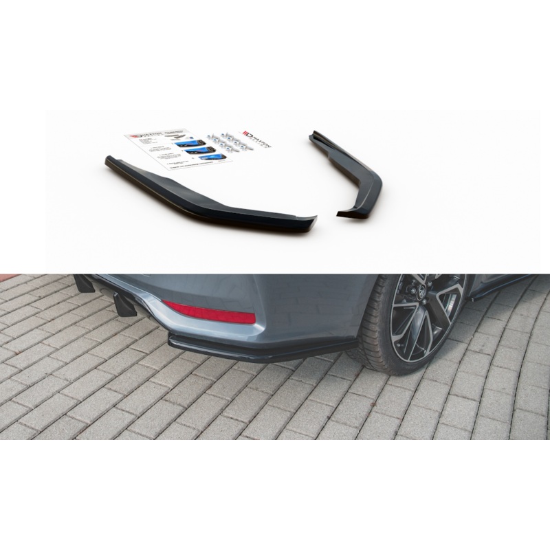 REAR SIDE SPLITTERS TOYOTA COROLLA XII SEDAN GLOSS BLACK