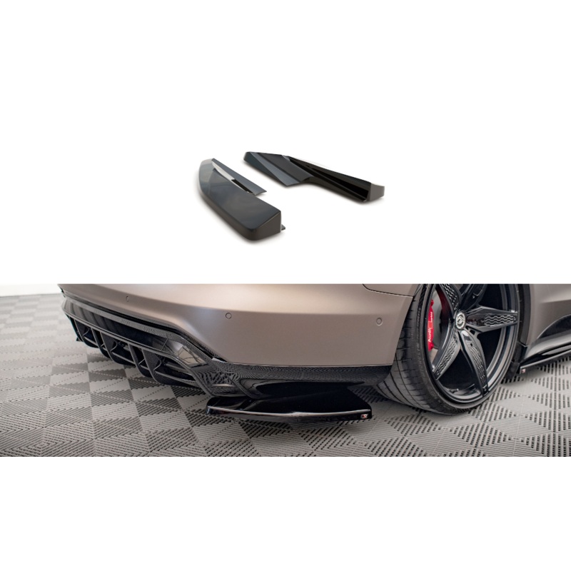 REAR SIDE SPLITTERS V.1 AUDI E-TRON GT / RS GT MK1 GLOSS BLACK