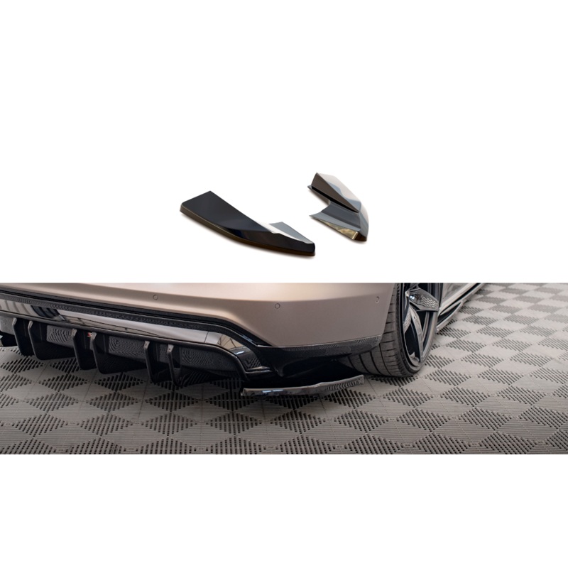 REAR SIDE SPLITTERS V.2 AUDI E-TRON GT / RS GT MK1 GLOSS BLACK