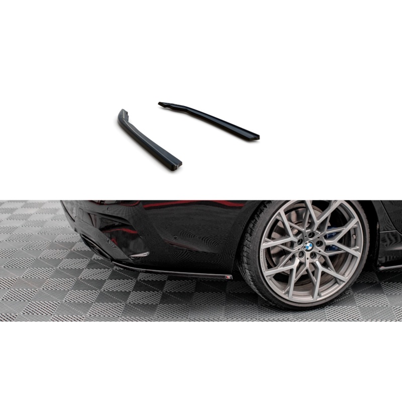 REAR SIDE SPLITTERS V.4 BMW 3 M-PACK G20 / G21 (M340i) GLOSS BLACK