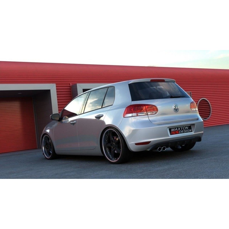 REAR VALANCE VW GOLF VI WITH 1 EXHAUST HOLE GLOSS BLACK