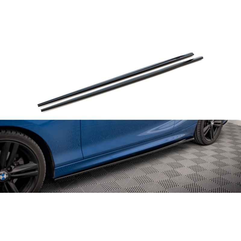 SIDE SKIRTS DIFFUSERS BMW 2 M-PACK F22 GLOSS BLACK