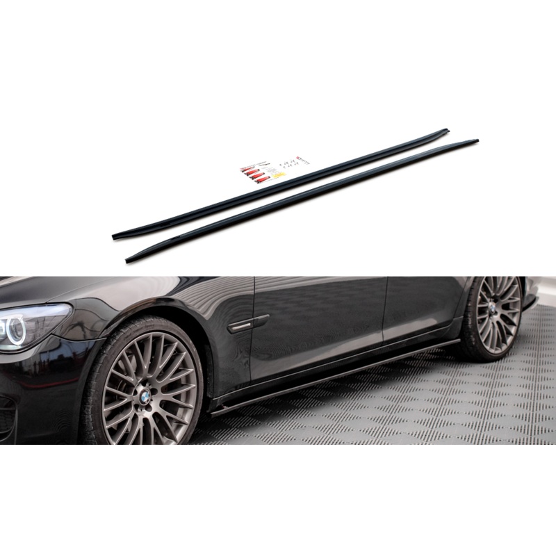 SIDE SKIRTS DIFFUSERS BMW 7 M-PACK F01 GLOSS BLACK