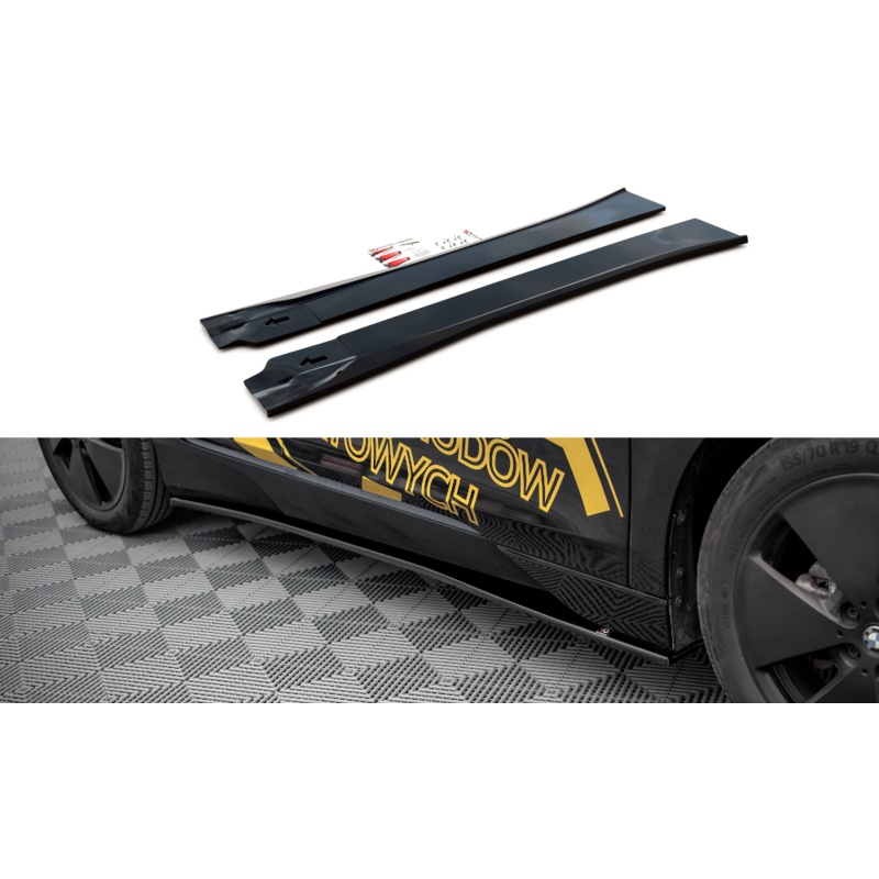 SIDE SKIRTS DIFFUSERS BMW I3 MK1 FACELIFT GLOSS BLACK